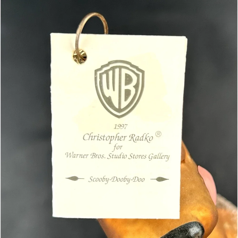 Christopher Radko Scooby Doo 1997 Glass Ornament Warner Bros #1820/5000 Tag box